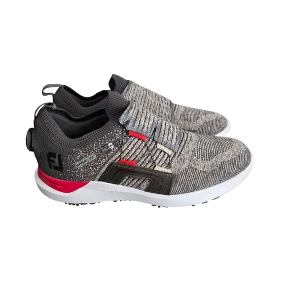 Foot Joy HyperFlex Boa Golf Shoes Mens Size 10.5 Grey Red Soft Spike 51083 main image 6
